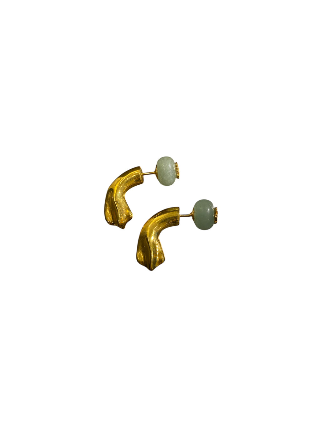 ARETES JADE MINI PETAL CURVE
