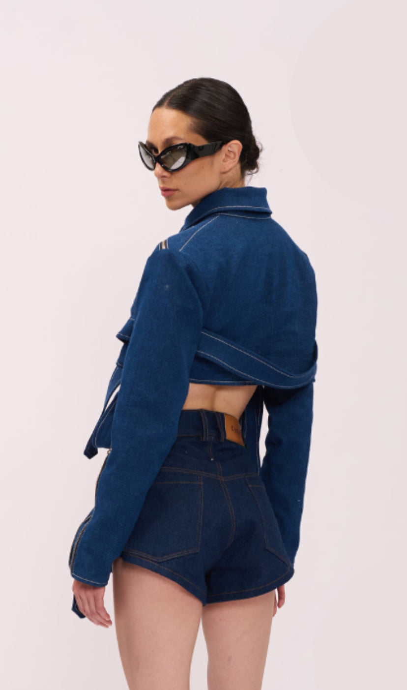 DENIM CROP JACKET