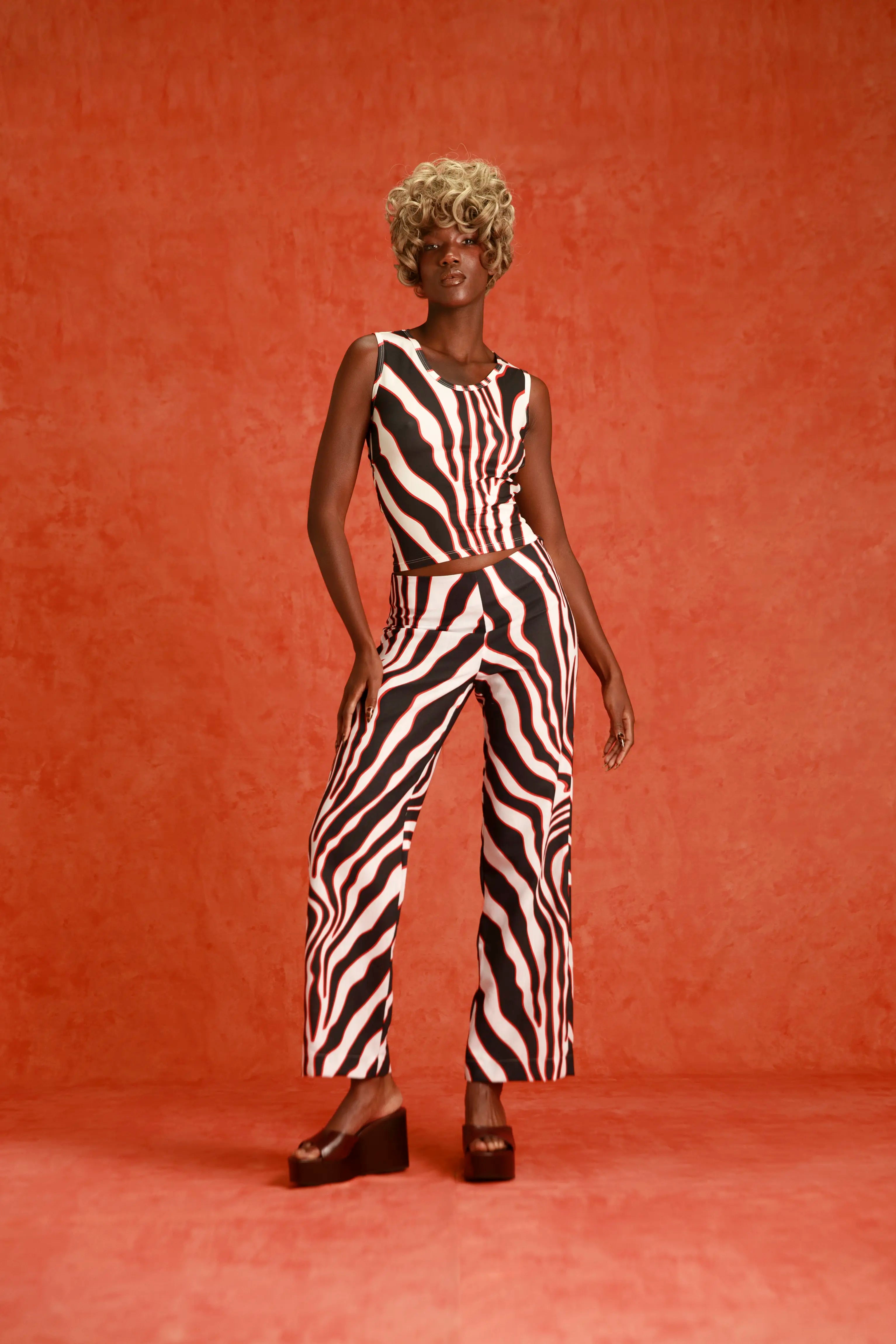 ROENA PANTS IN ZEBRA