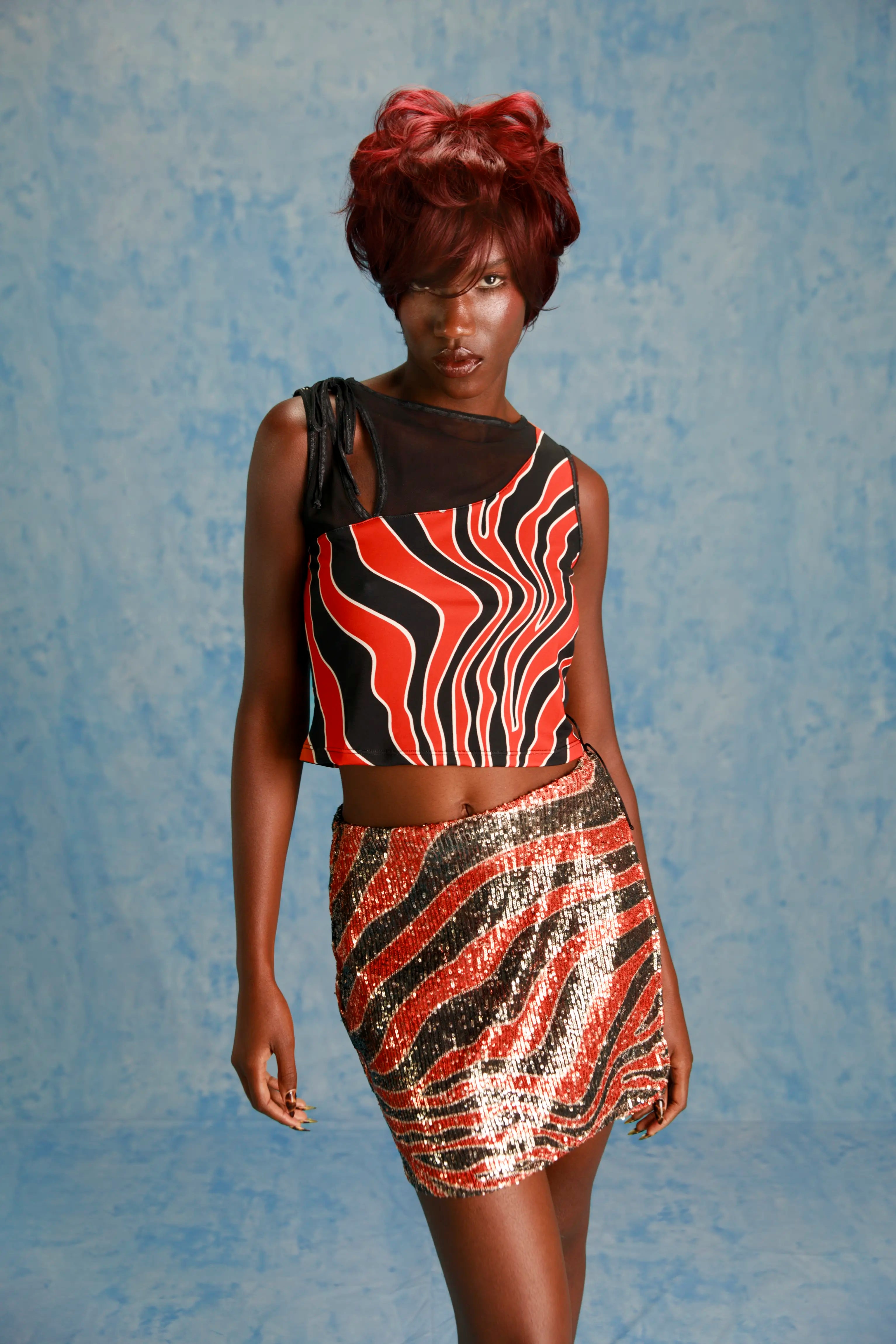 MARGIE TOP IN ZEBRA