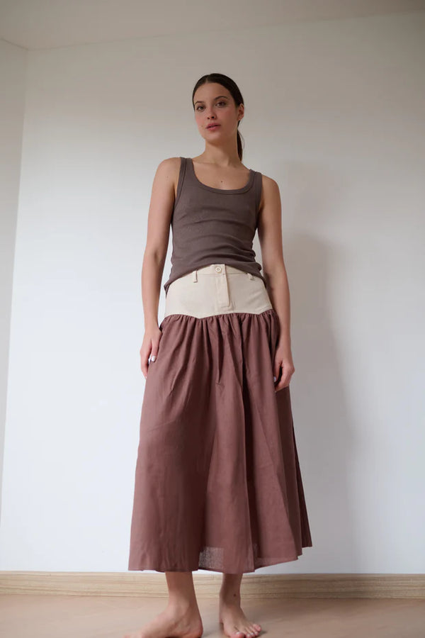 SAND MAXI SKIRT