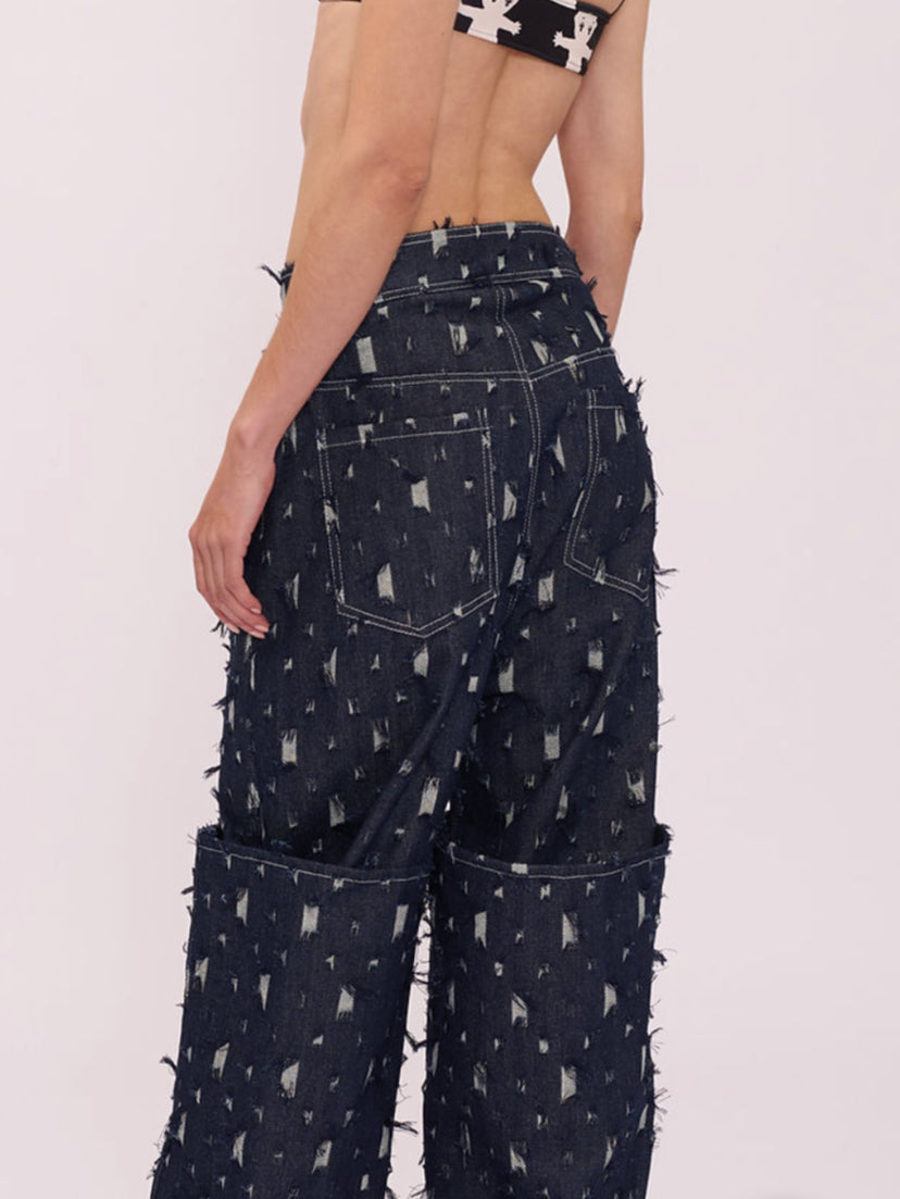 TWISTED DENIM PANT