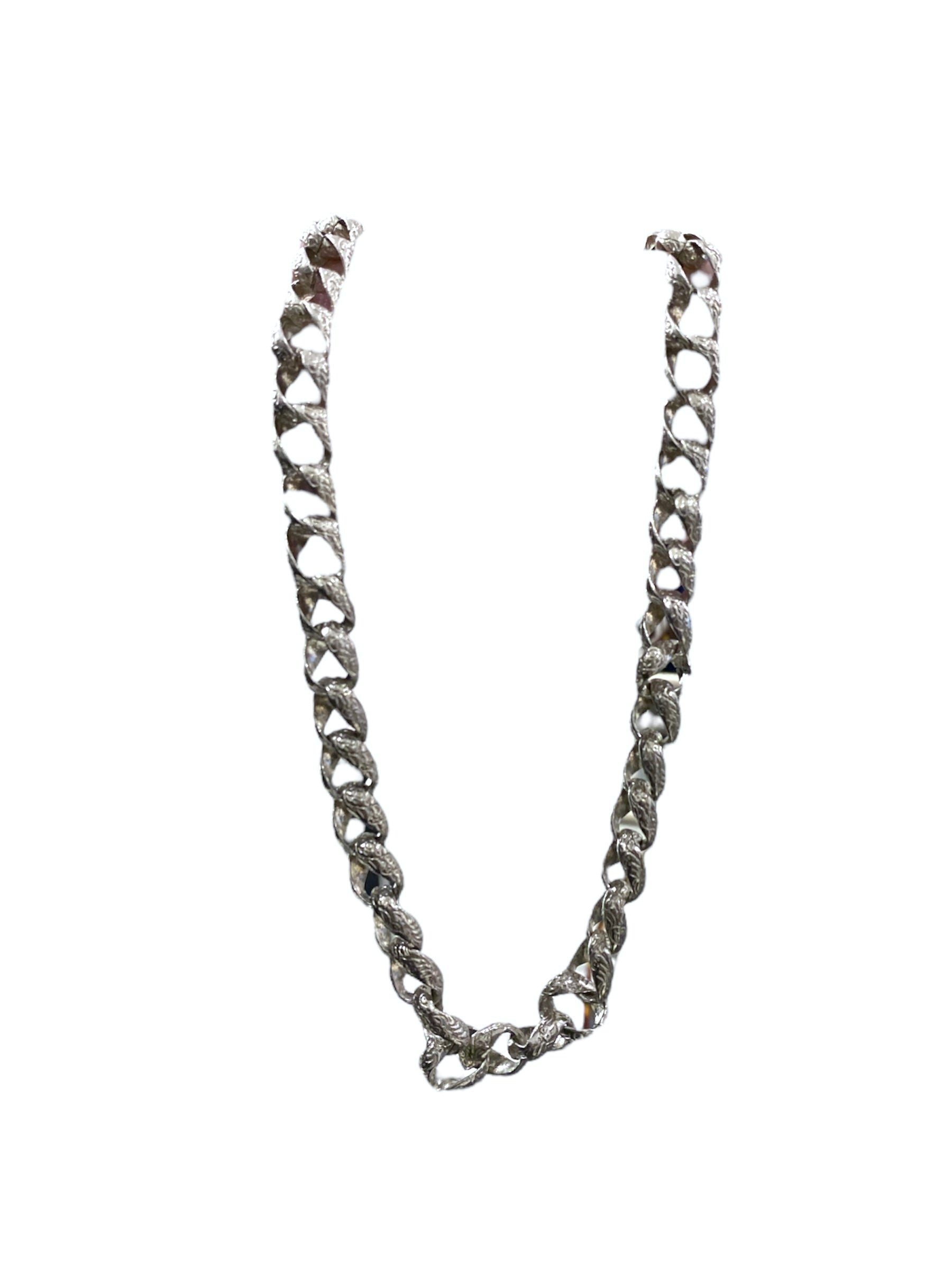 COLLAR PLATA ESLABÓN CORTO