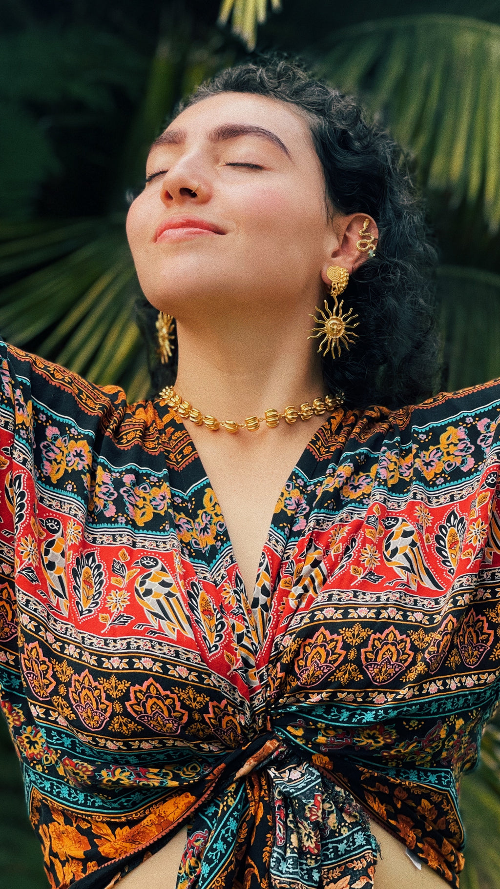 LARGE SUN EARRINGS