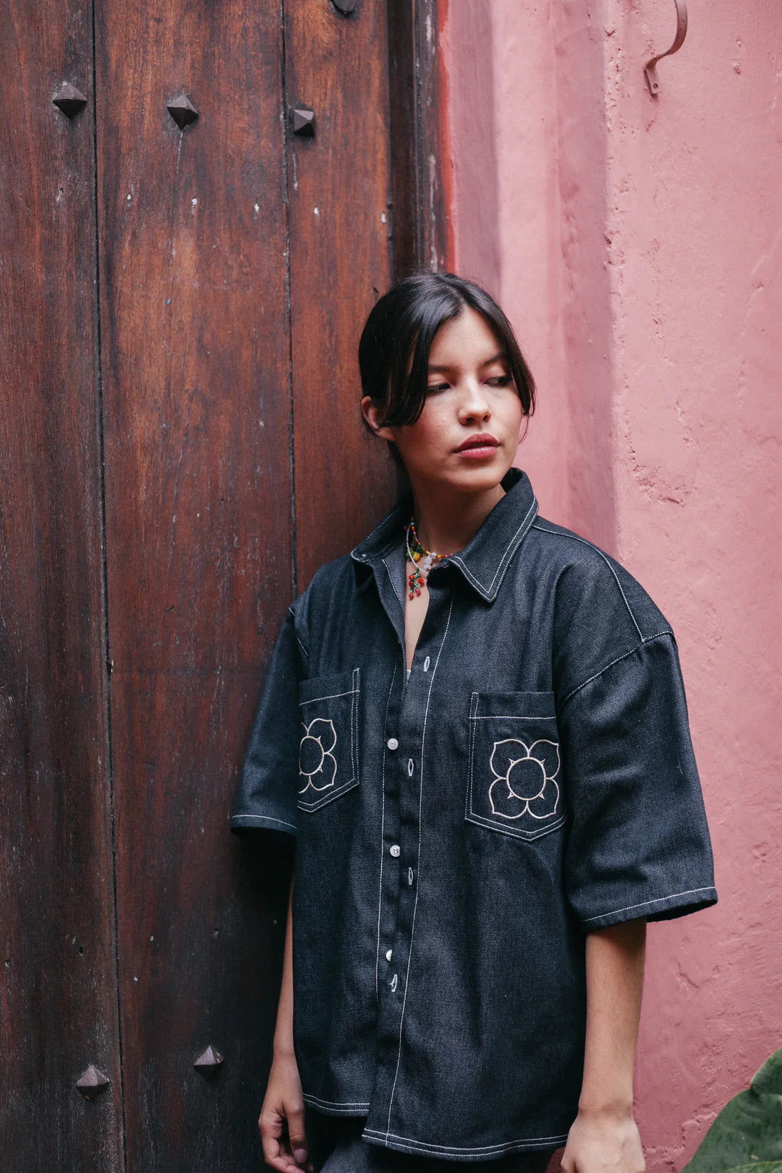 CAMISA DENIM FLORECER