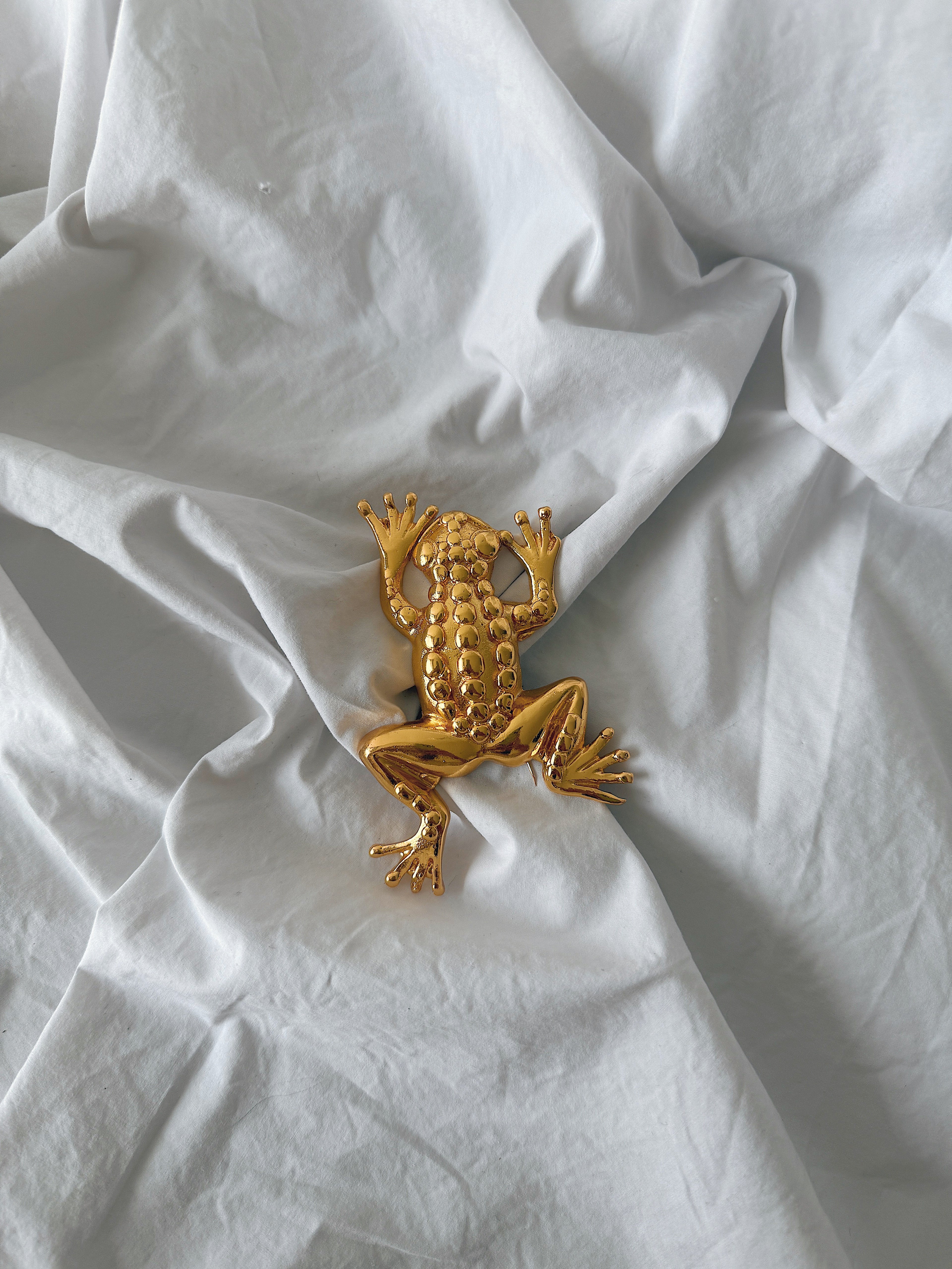 BROCHE DIJE RANA PATA ESTIRADA