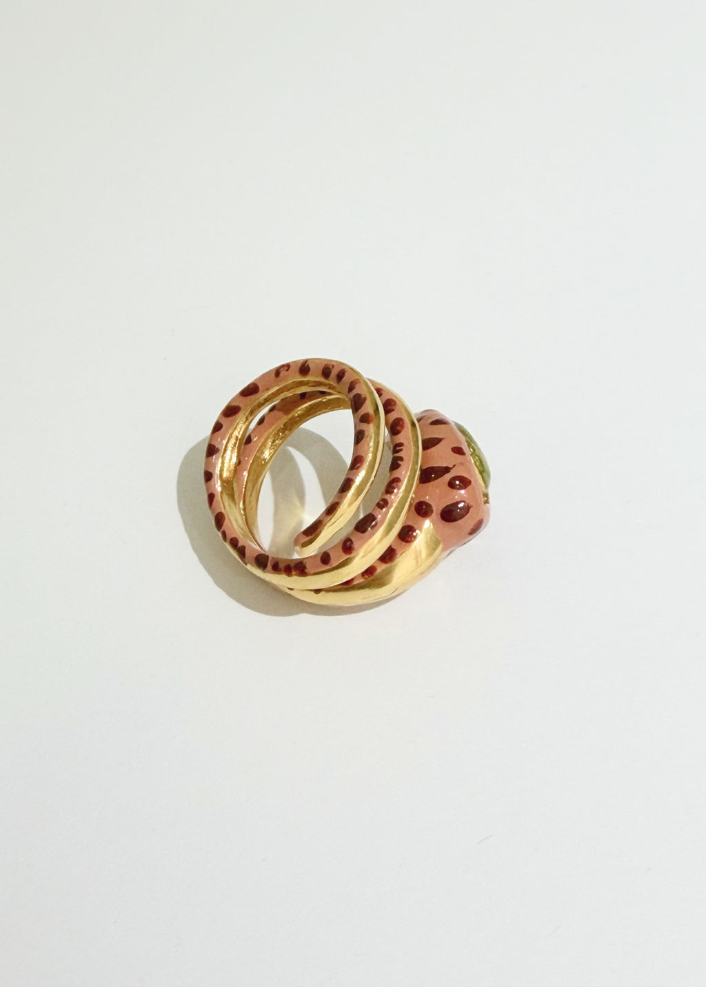 SPIRAL EYE TERRACOTTA RING