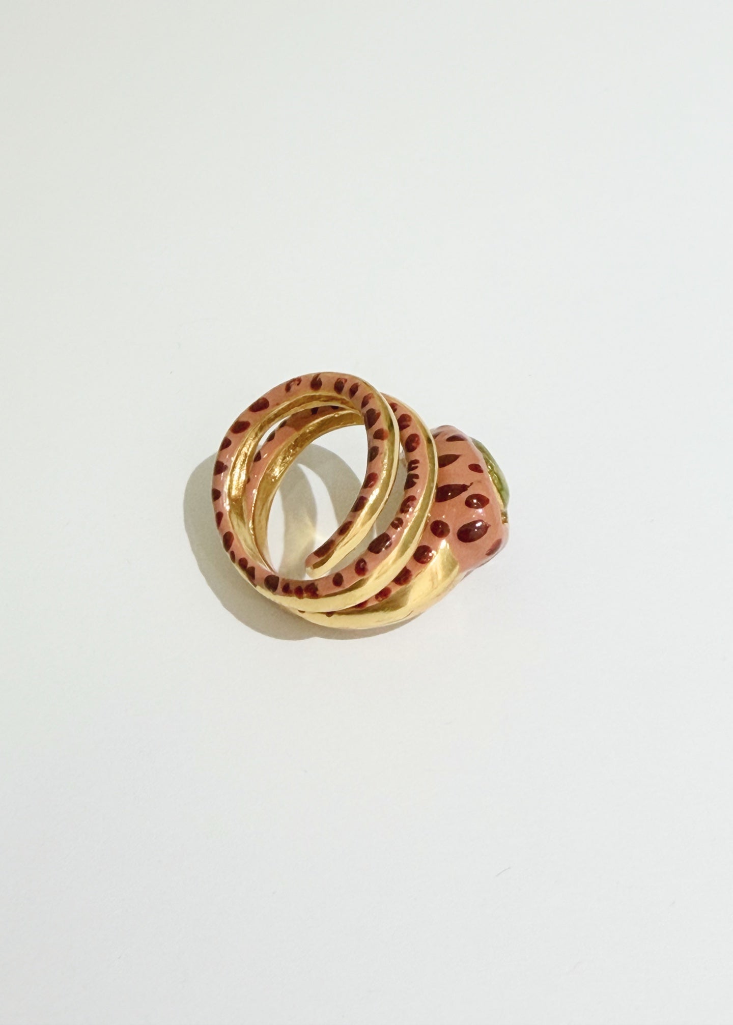 SPIRAL EYE TERRACOTTA RING