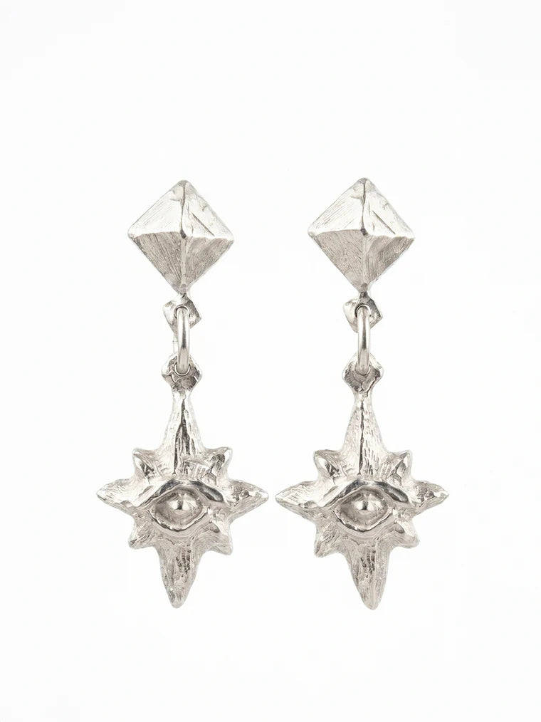 ARETES ESTRELLA TALLADA