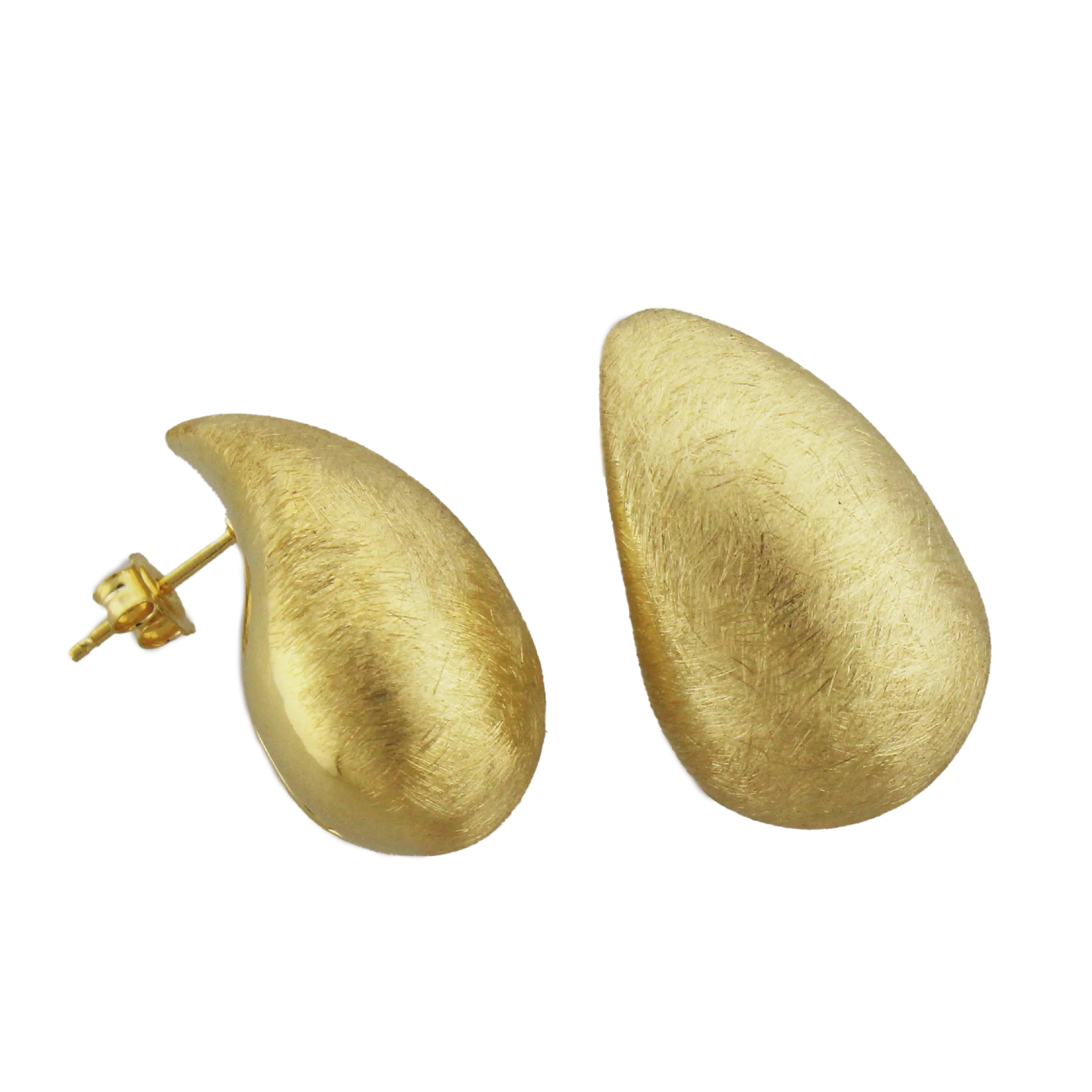 SCRATCHED BOLD GOLDEN EARRINGS