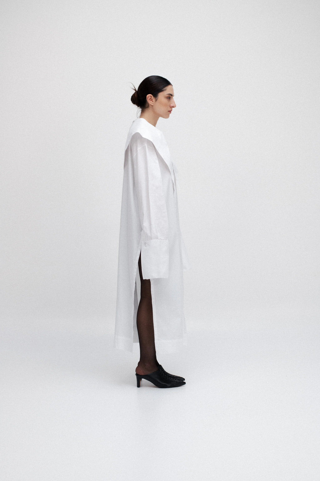 LONG MOCK NECK SHIRT