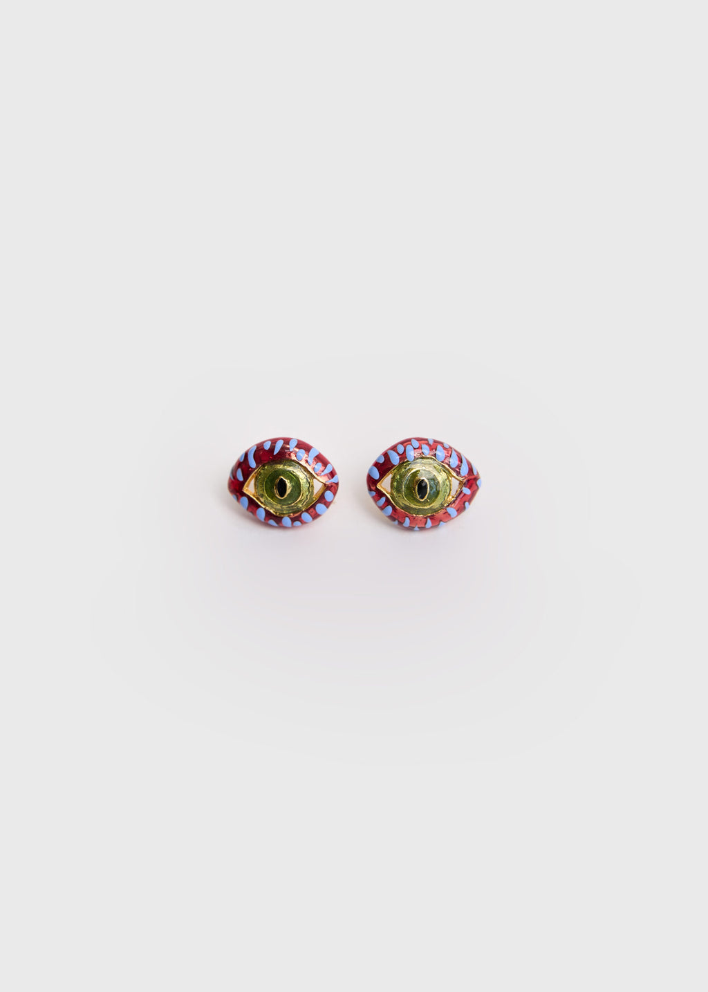 CAT EYE MINI BURGUNDY EARRINGS