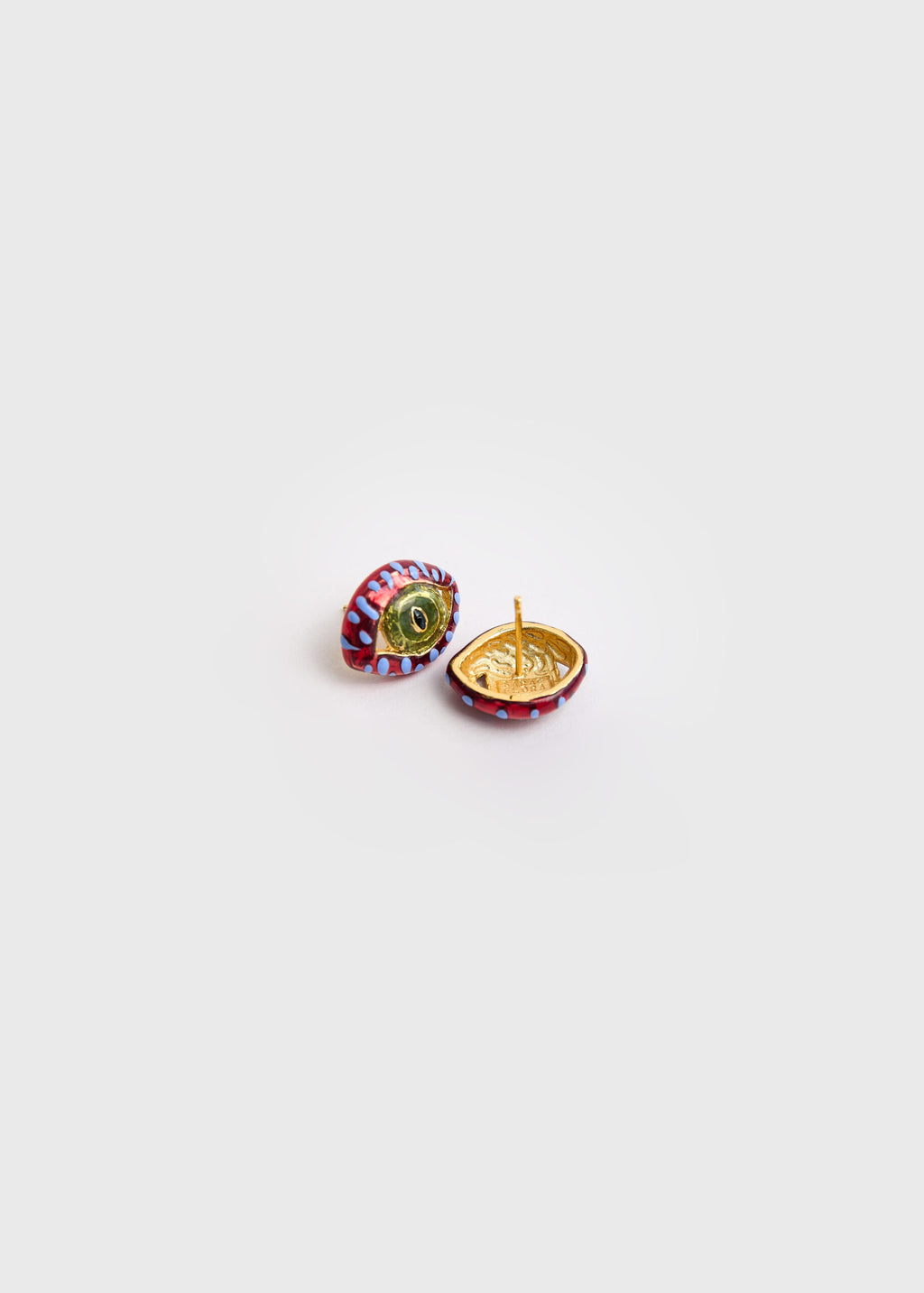 CAT EYE MINI BURGUNDY EARRINGS