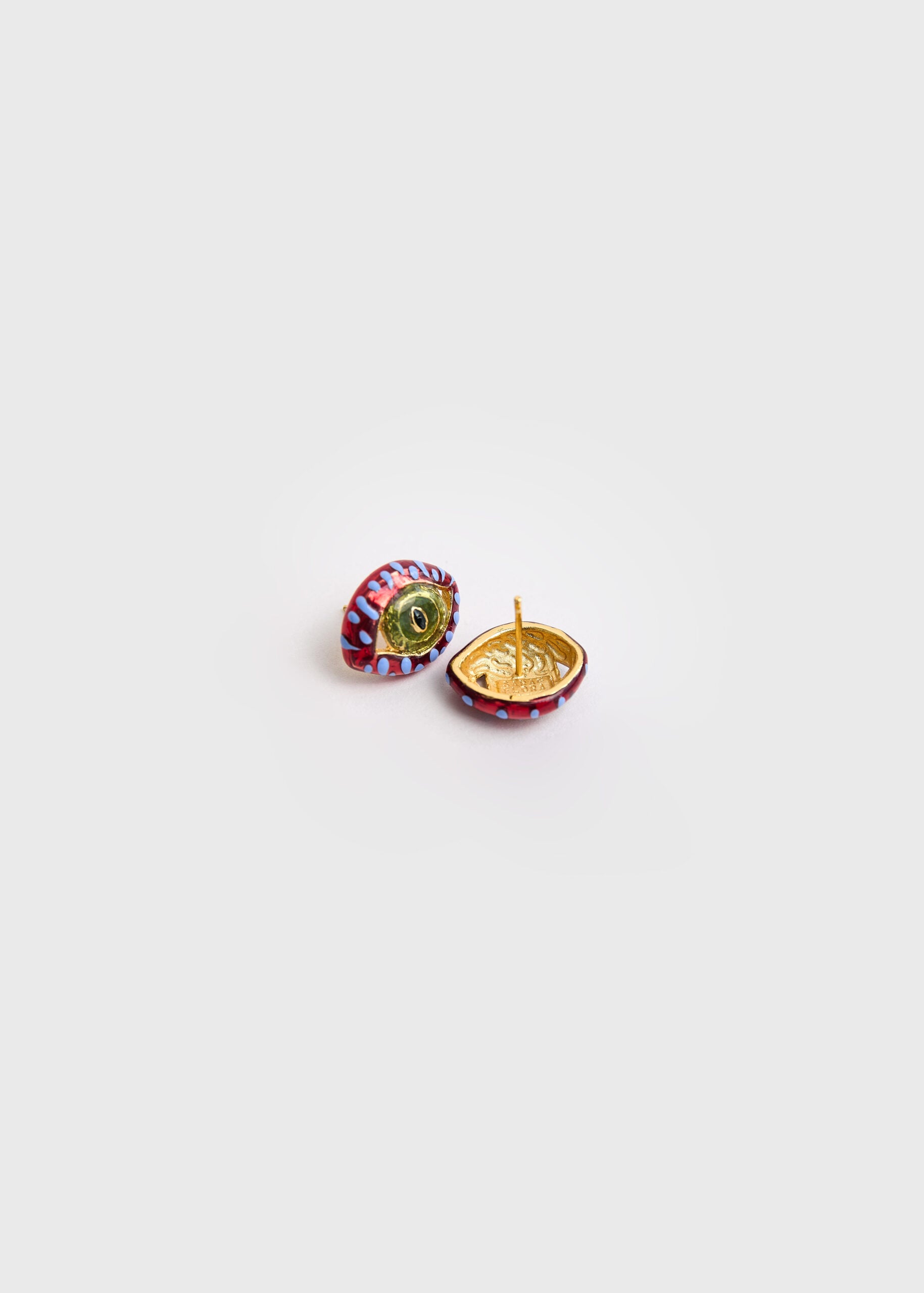 CAT EYE MINI BURGUNDY EARRINGS