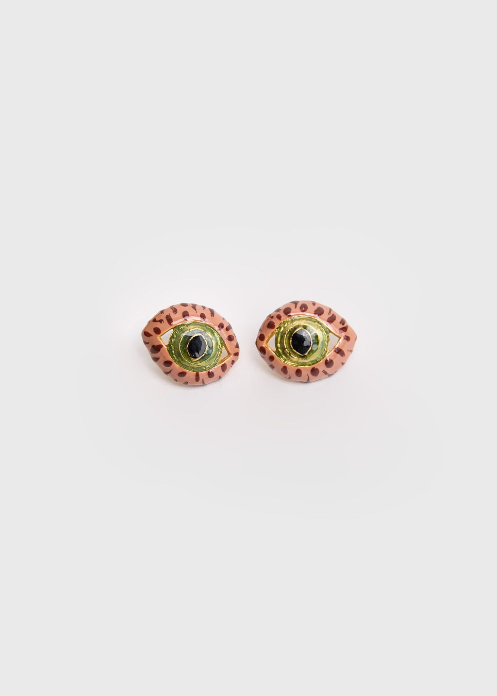 CAT EYE MIDI TERRACOTTA EARRINGS