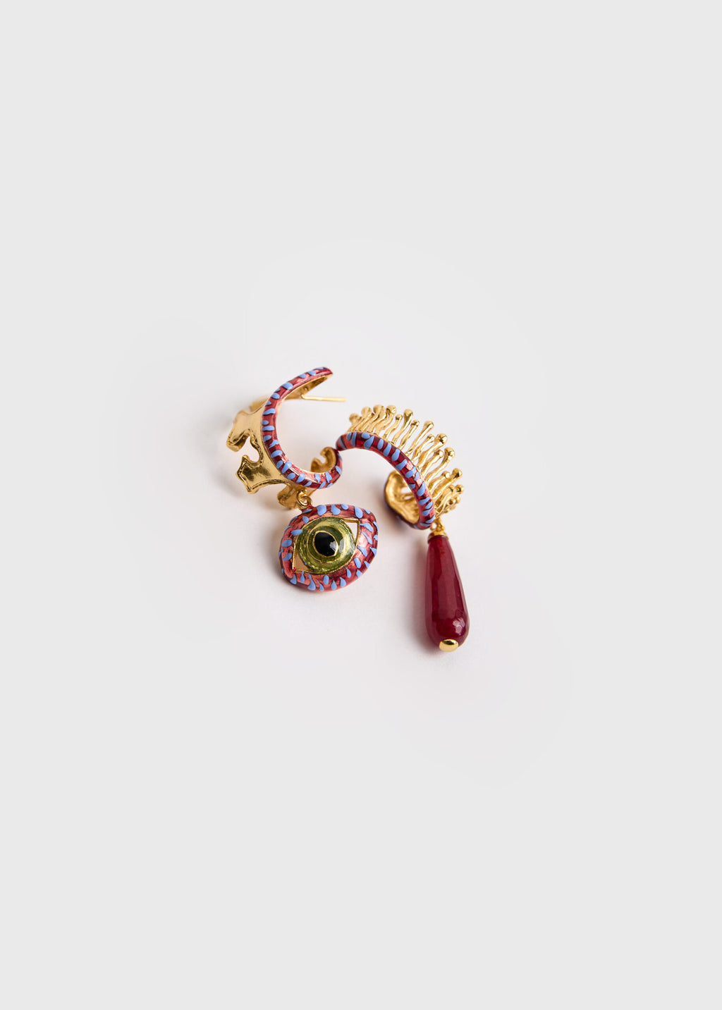 CAT DROP BURGUNDY EARRINGS