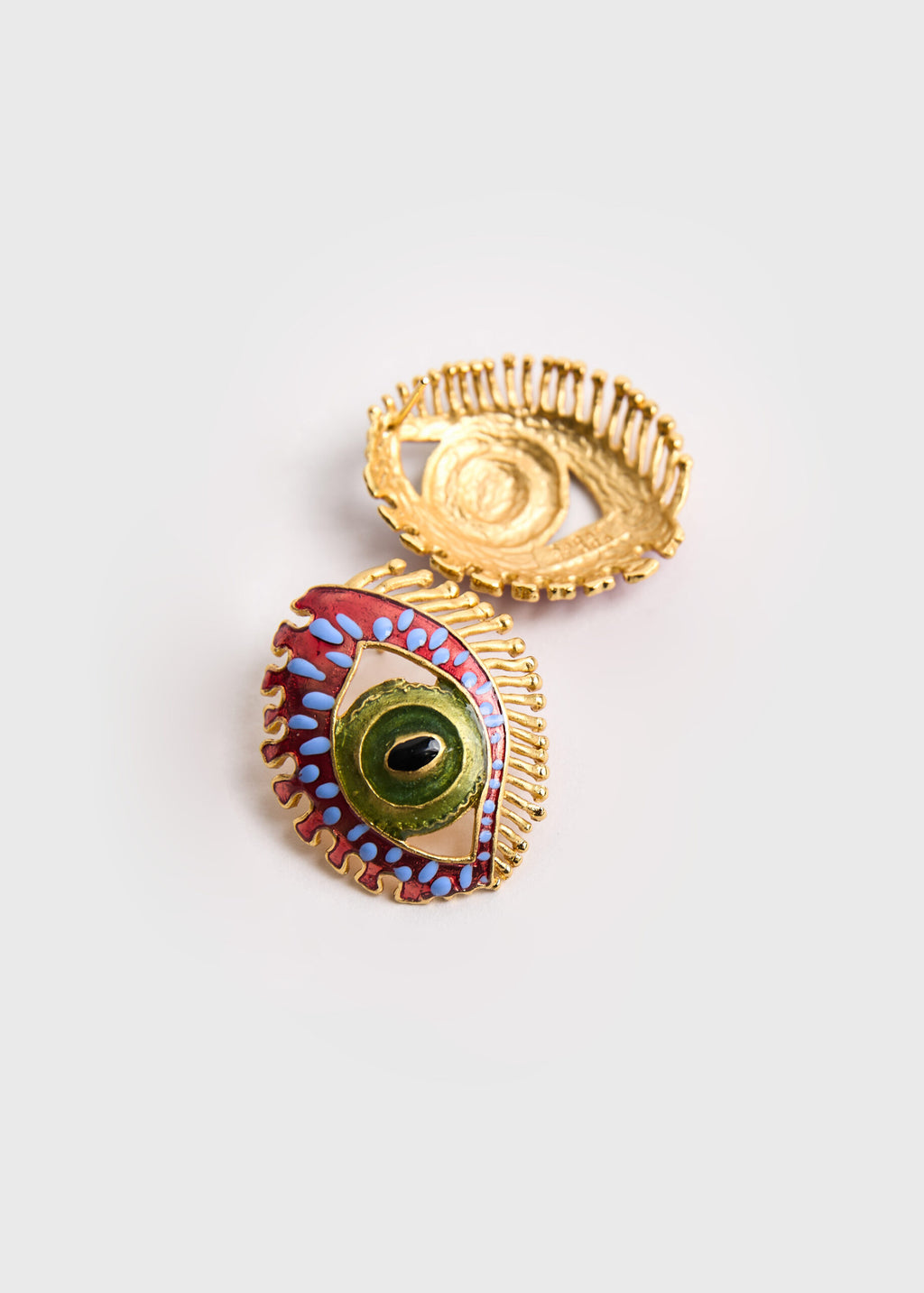 MAXI EYE BURGUNDY EARRINGS