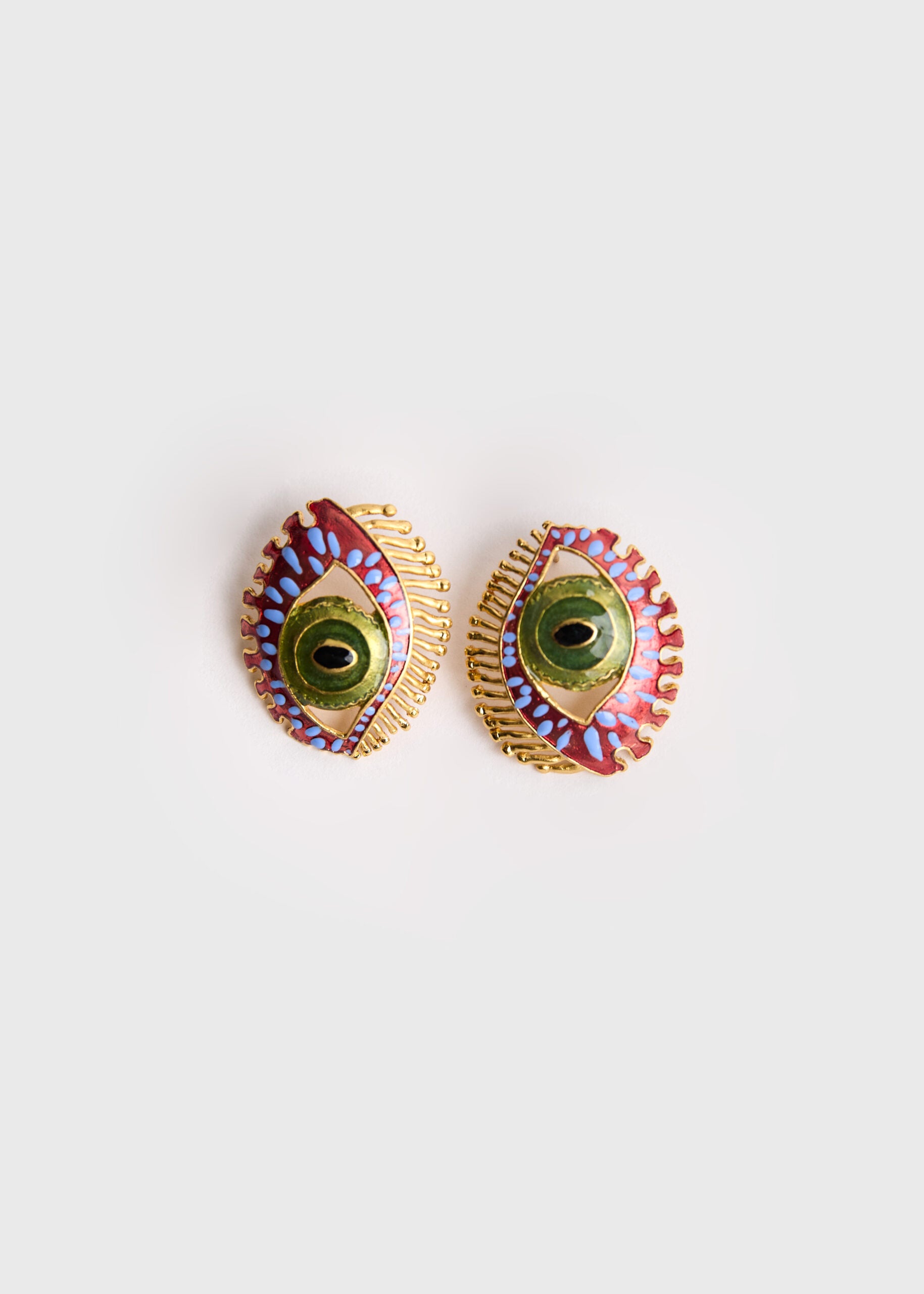 MAXI EYE BURGUNDY EARRINGS
