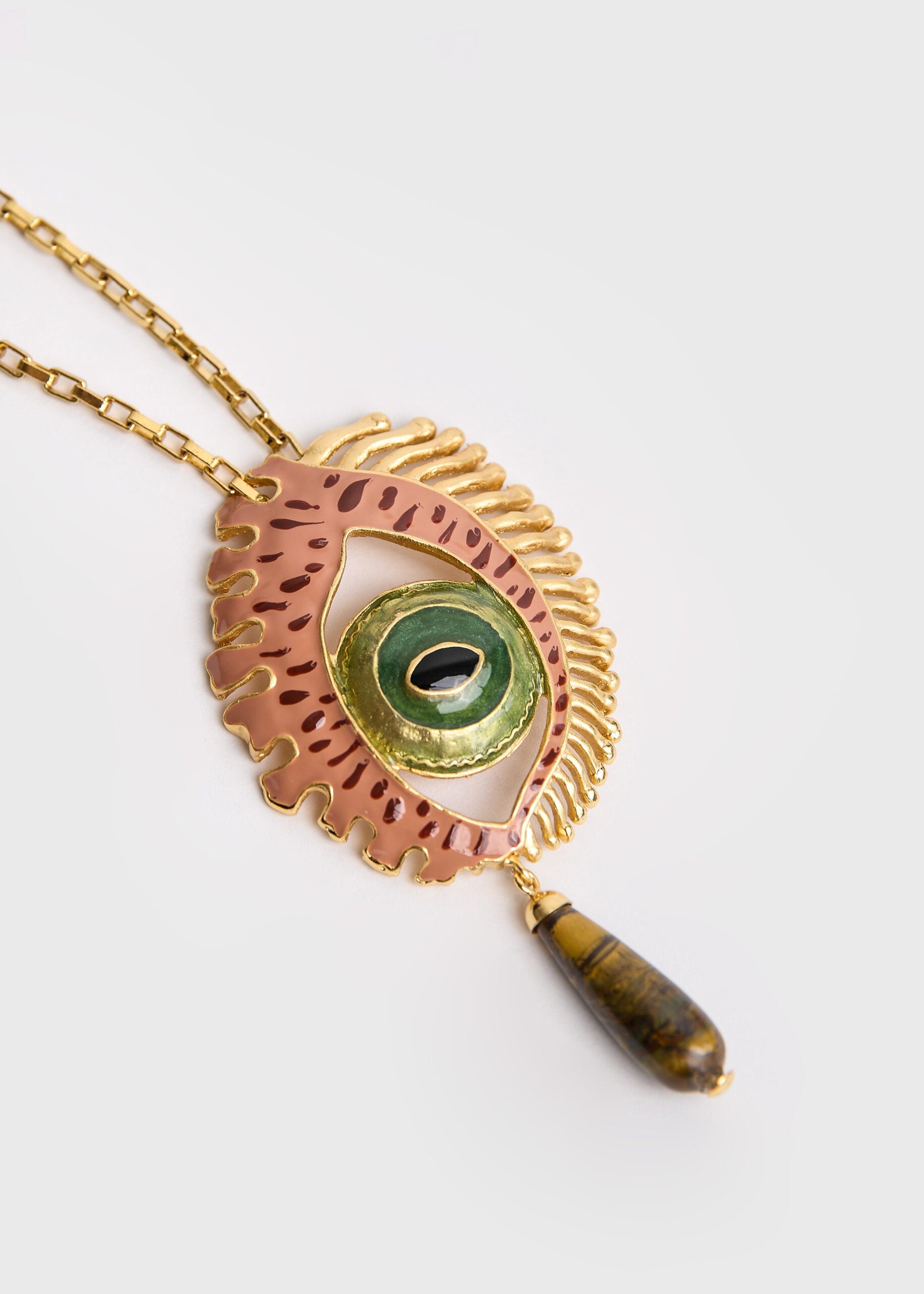 MAXI EYE TERRACOTTA CHAIN NECKLACE