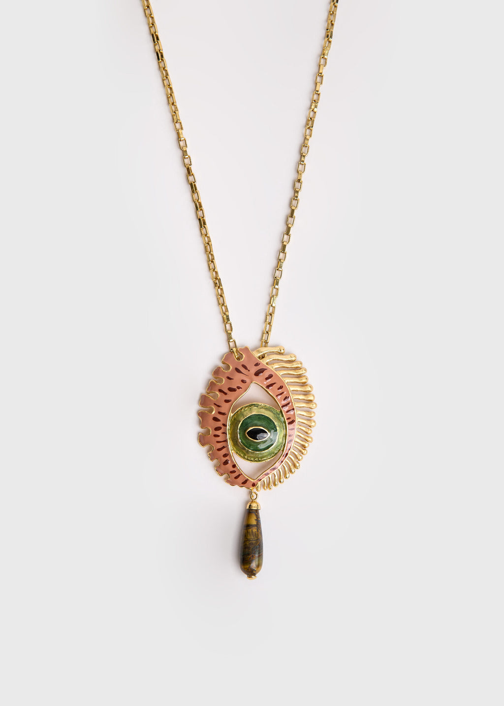 MAXI EYE TERRACOTTA CHAIN NECKLACE