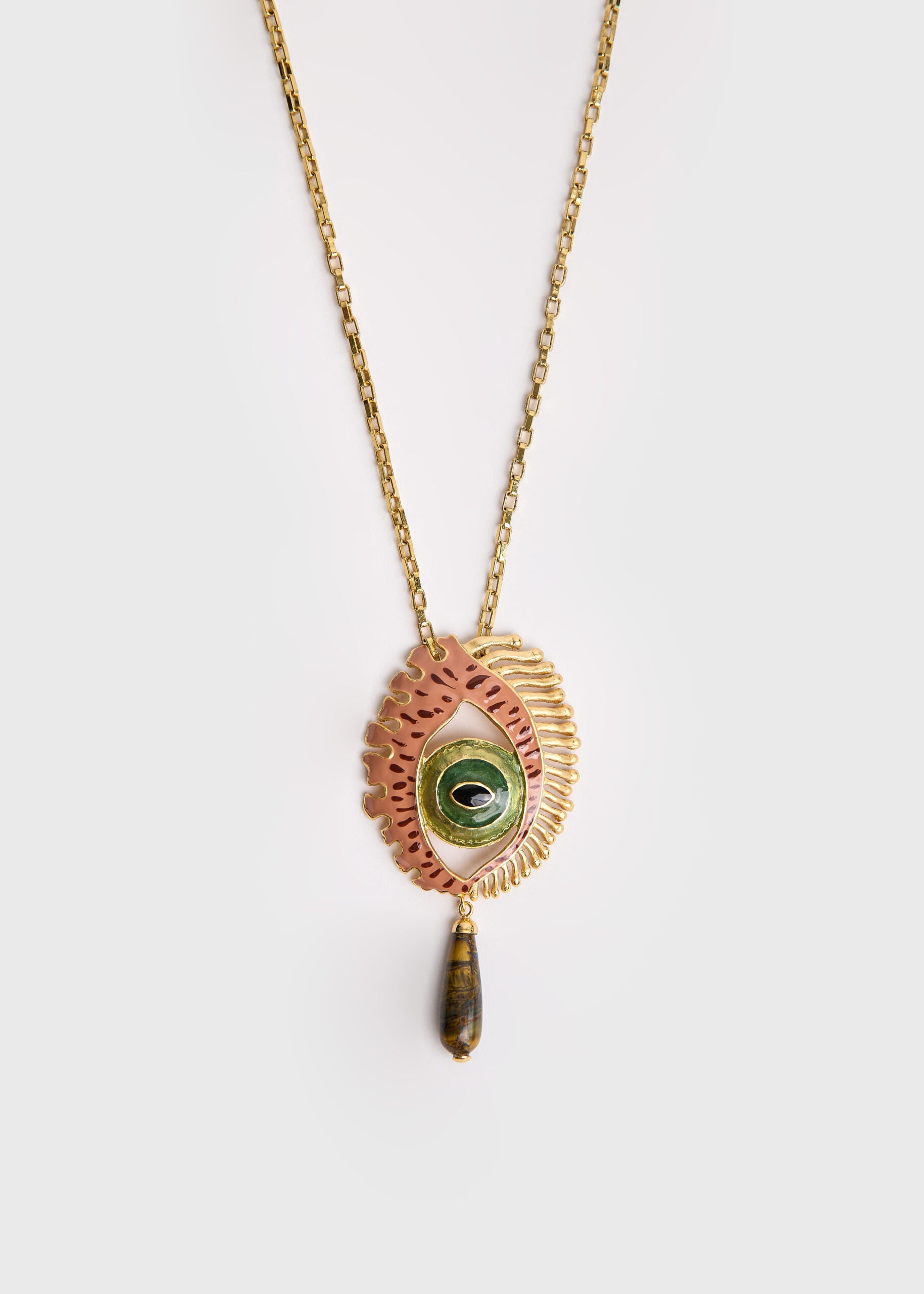MAXI EYE TERRACOTTA CHAIN NECKLACE