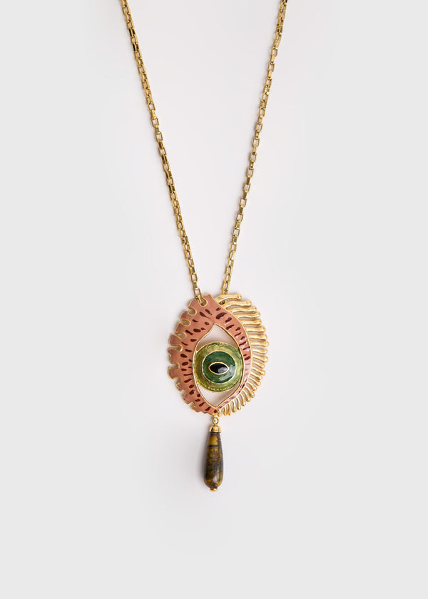 MAXI EYE TERRACOTTA CHAIN NECKLACE