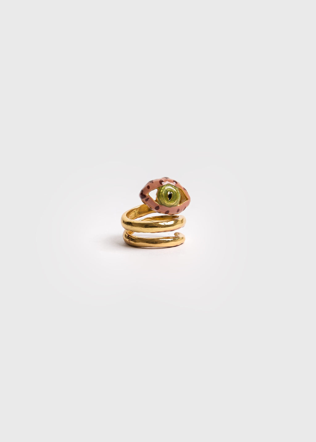 SPIRAL EYE TERRACOTTA RING