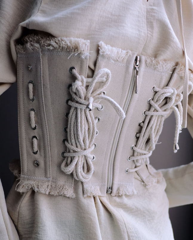 Corset piel crema