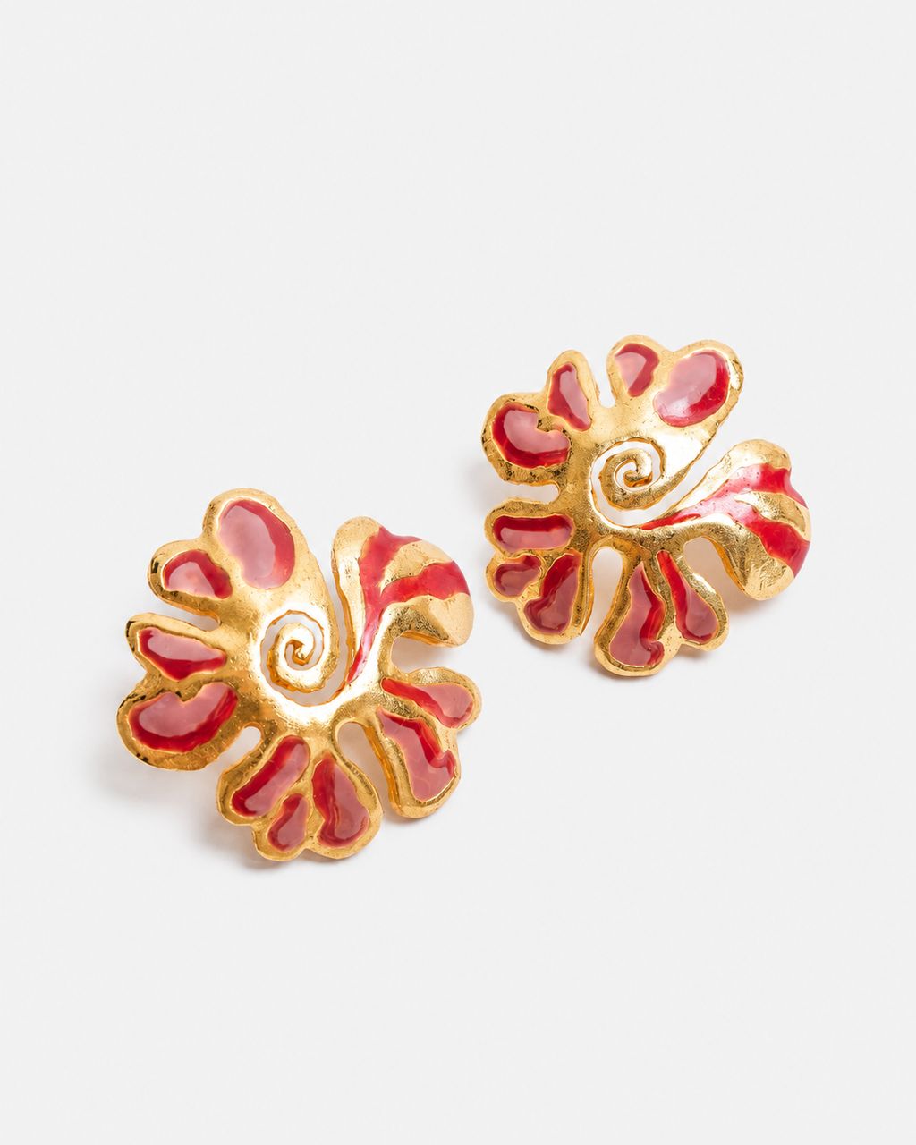TERRACOTTA AURORA SPIRAL EARRINGS