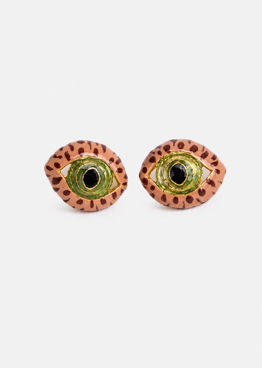 CAT EYE MIDI TERRACOTTA EARRINGS