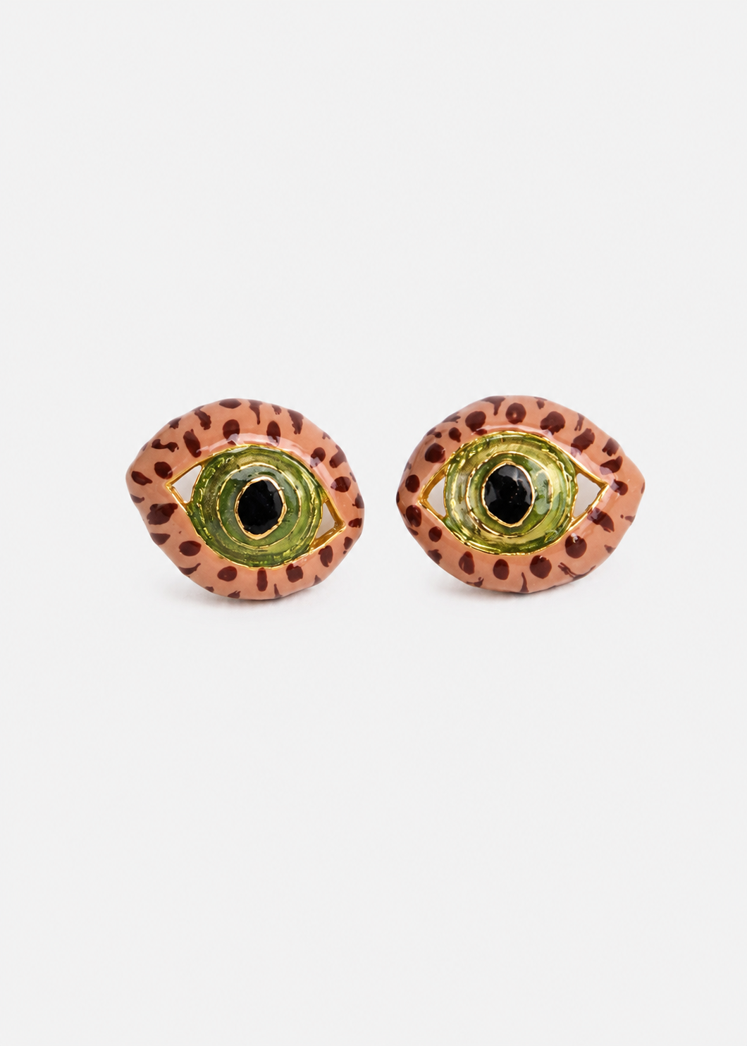 CAT EYE MIDI TERRACOTTA EARRINGS