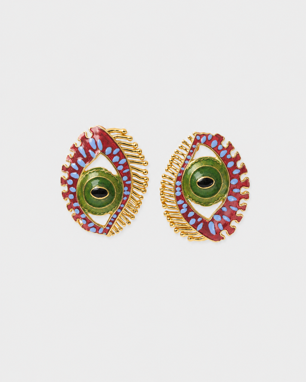 MAXI EYE BURGUNDY EARRINGS
