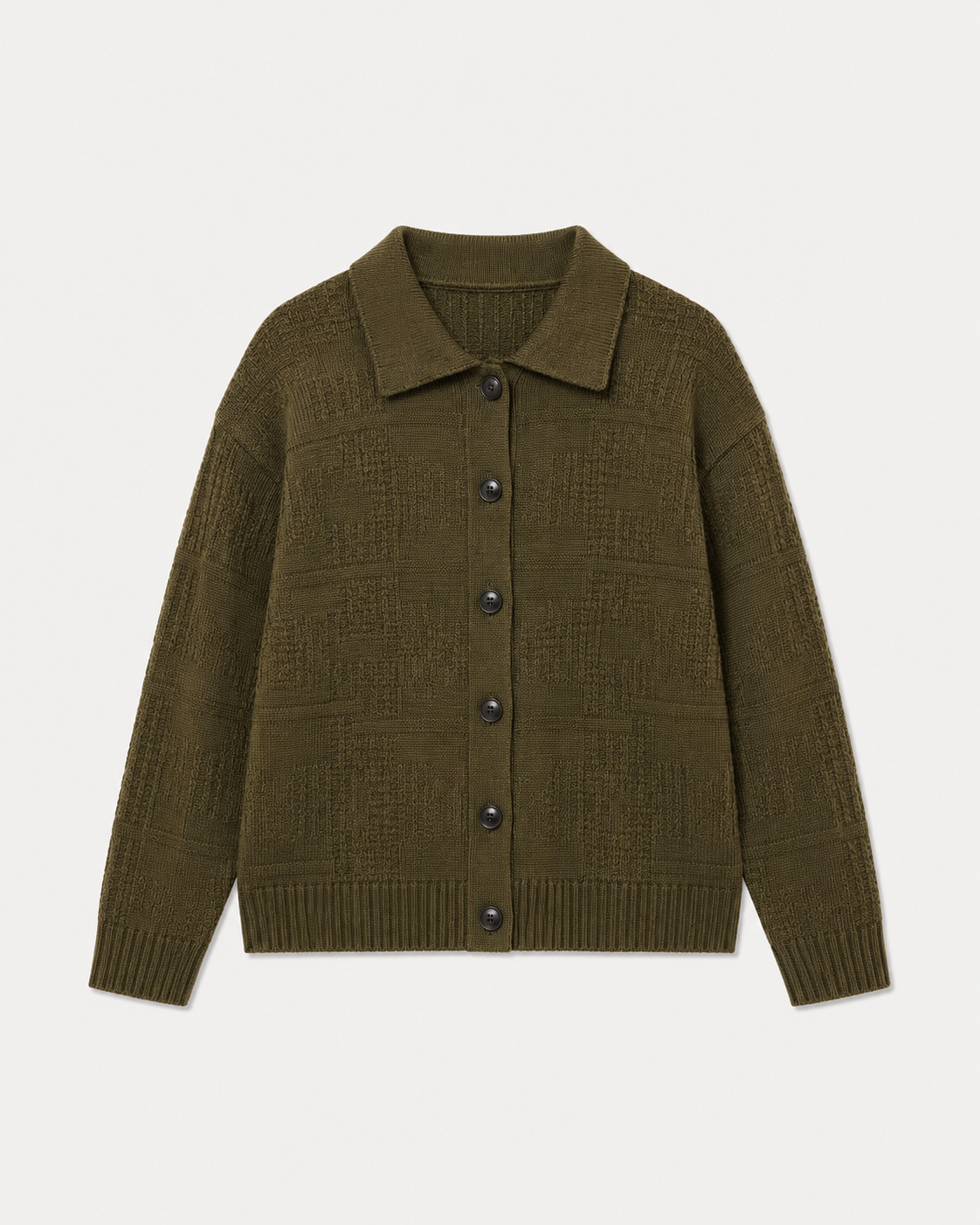 GREEN PICNIC POLO CARDIGAN