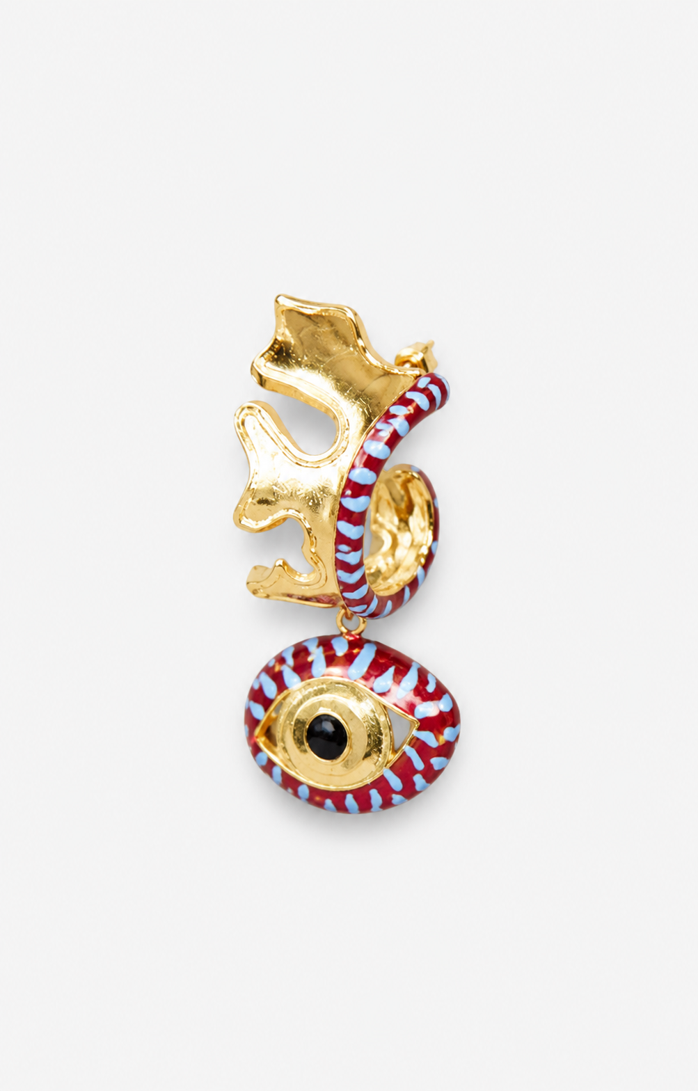 CAT DROP BURGUNDY EARRINGS