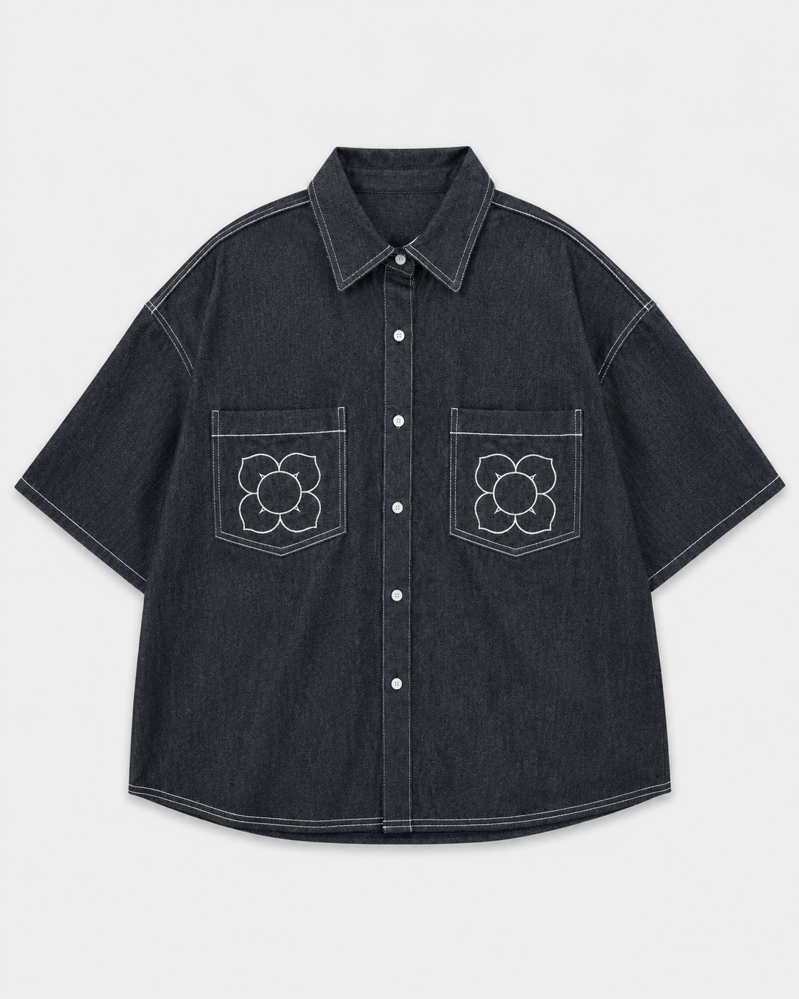 BLOOMING DENIM SHIRT