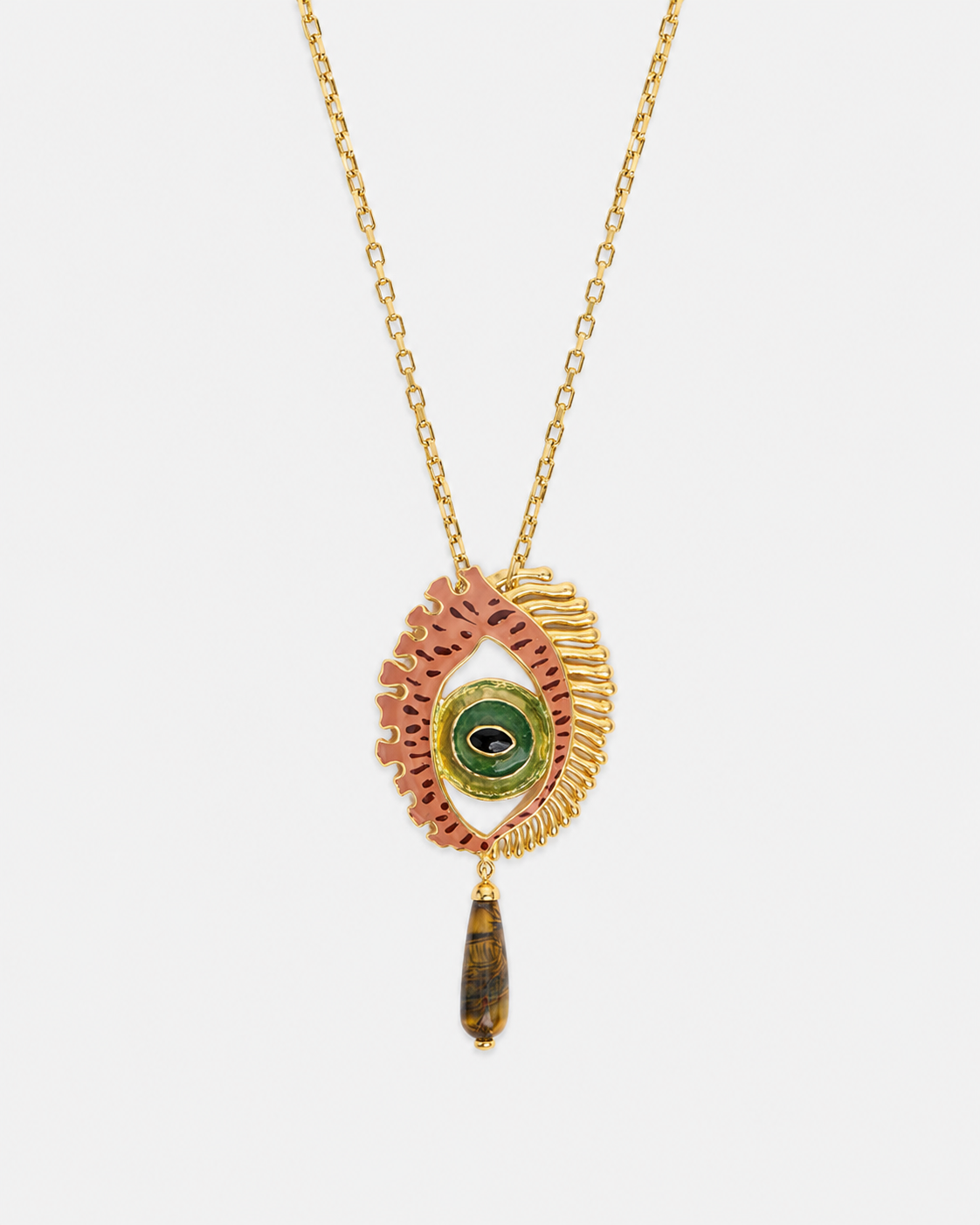MAXI EYE TERRACOTTA CHAIN NECKLACE
