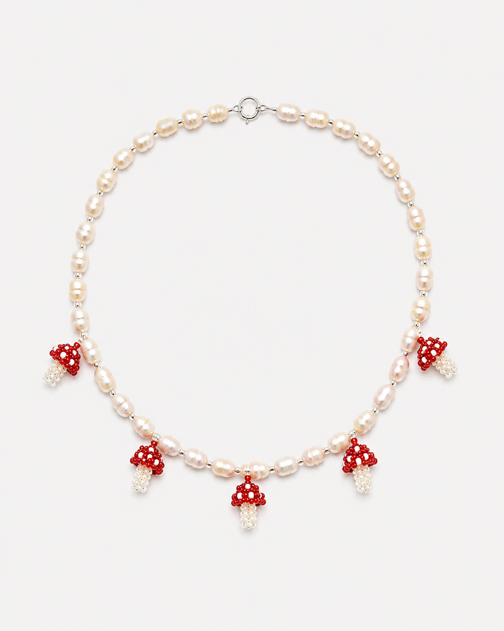PEARL AND MUSHROOM NECKLACE