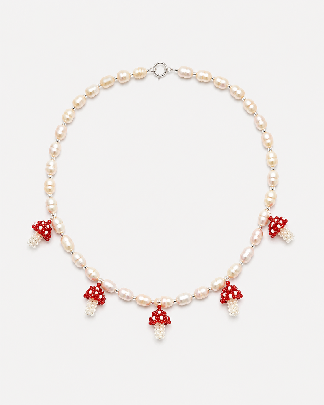 PEARL AND MUSHROOM NECKLACE