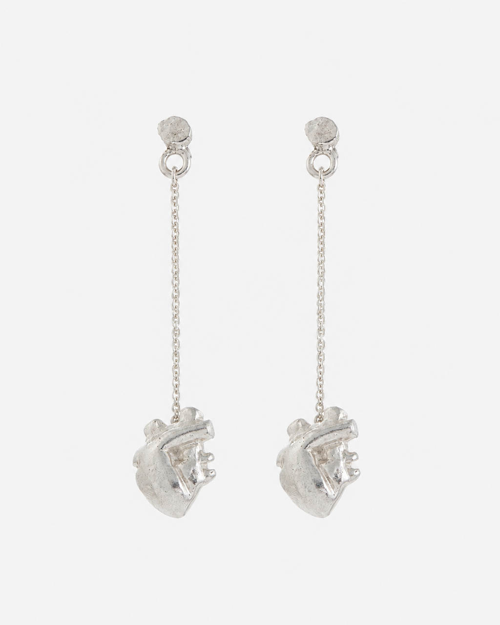 HEART CHAIN EARRING PAIR