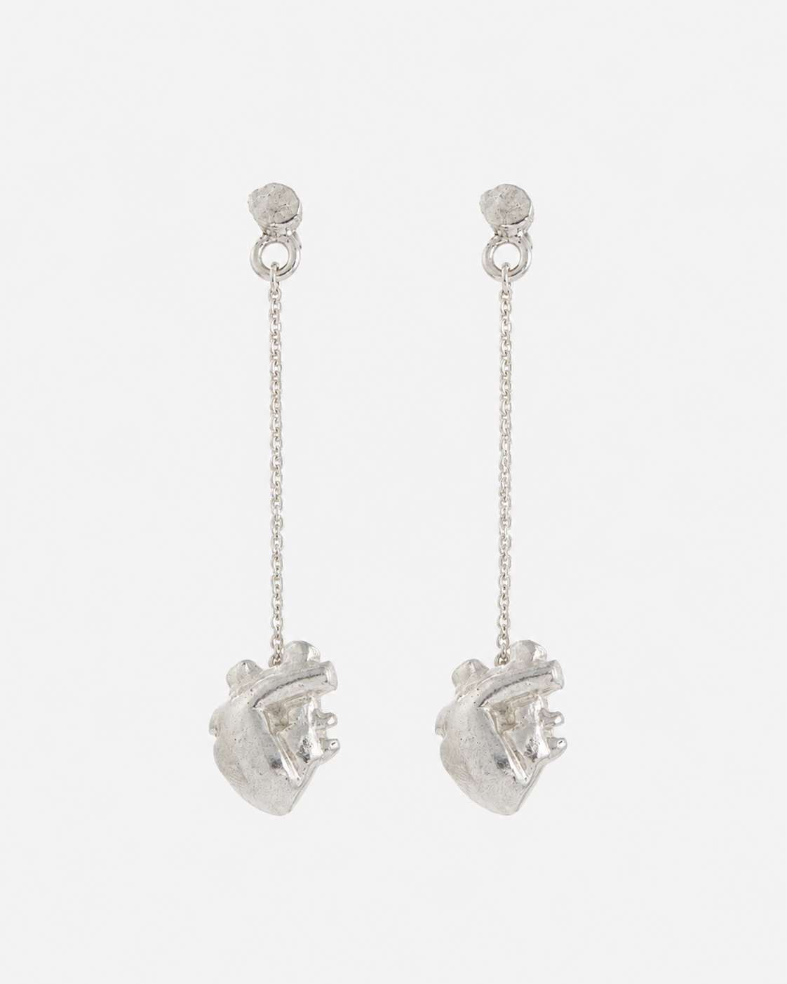 HEART CHAIN EARRING PAIR