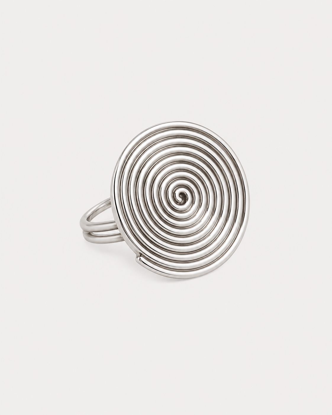 SPIRAL SILVER RING