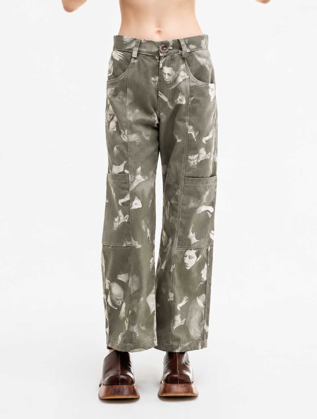 WIDE LEG CARGO TROUSERS