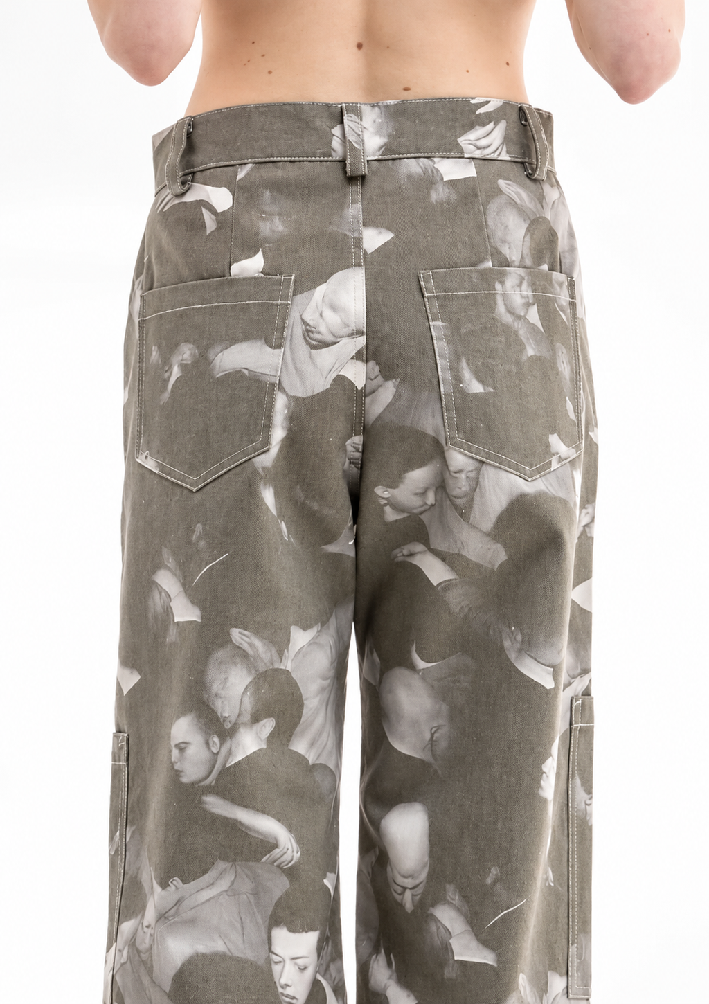 WIDE LEG CARGO TROUSERS