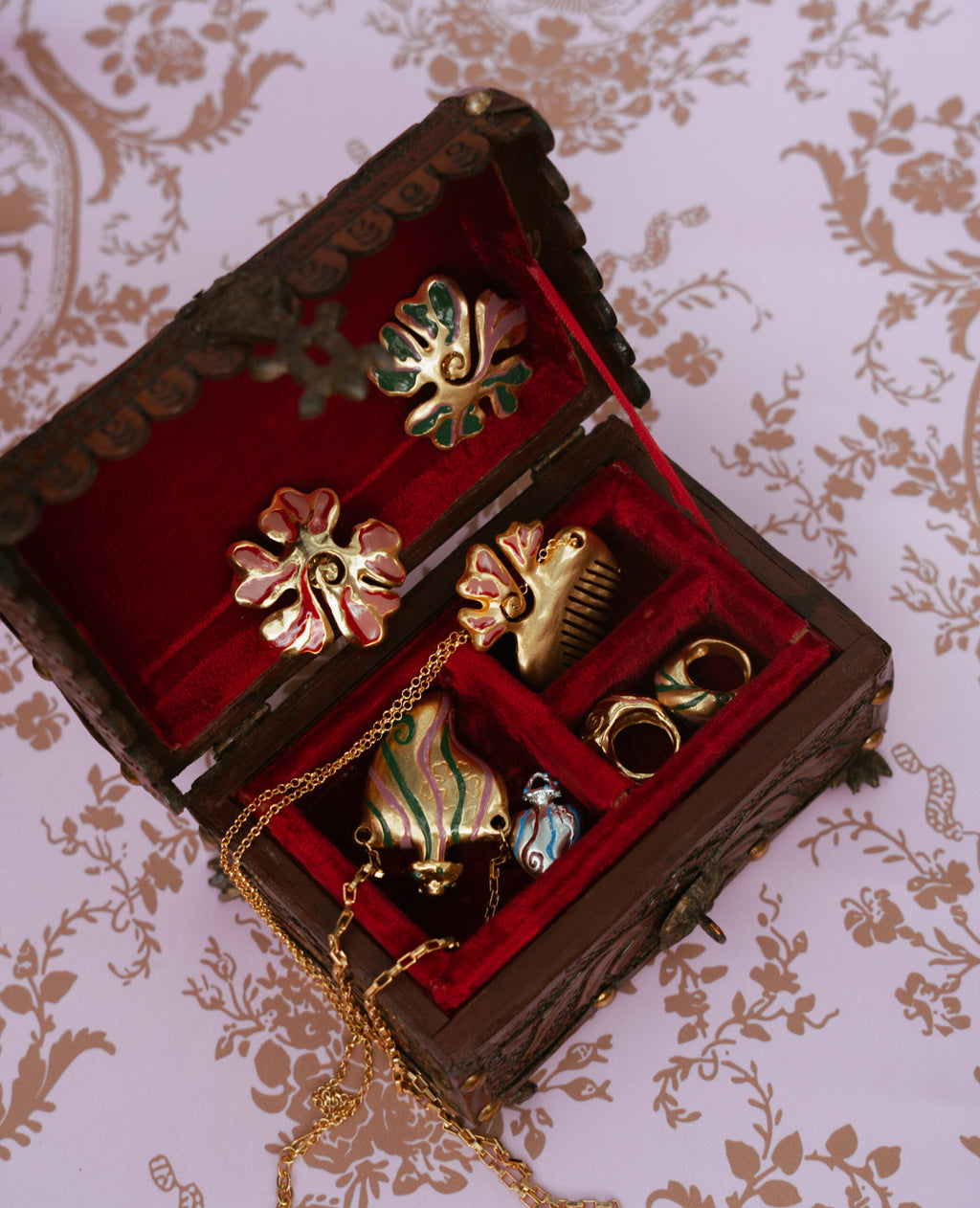 CADENA PEINETA TERRACOTA