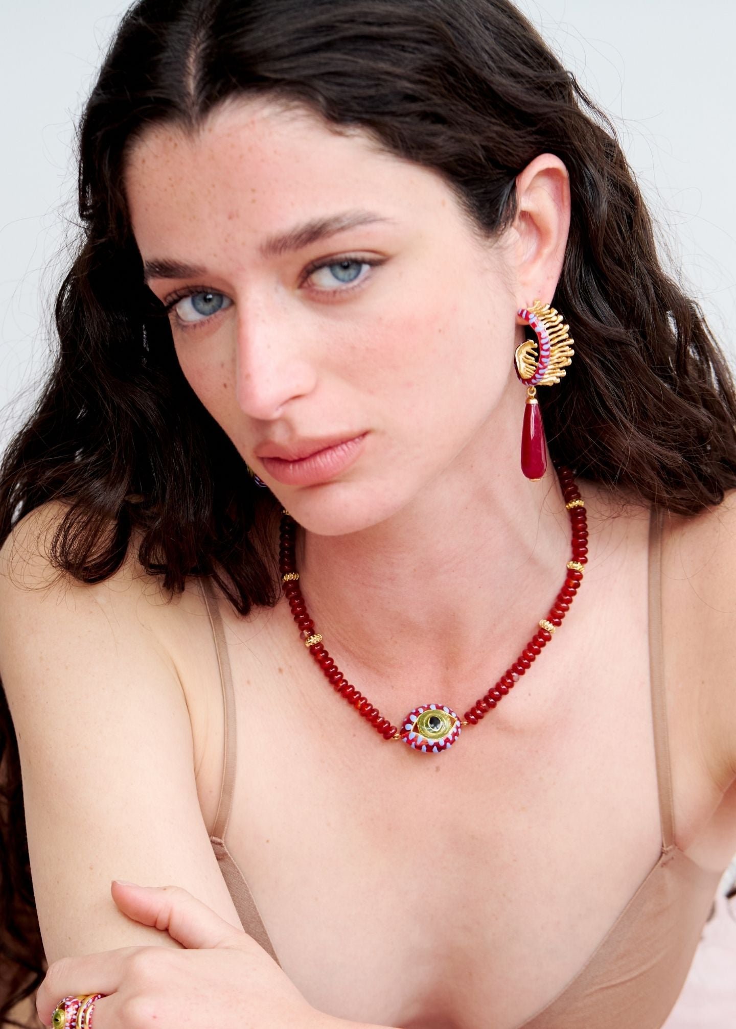 CAT DROP MIDI TERRACOTTA NECKLACE