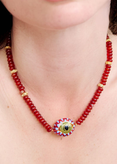 CAT DROP MIDI TERRACOTTA NECKLACE