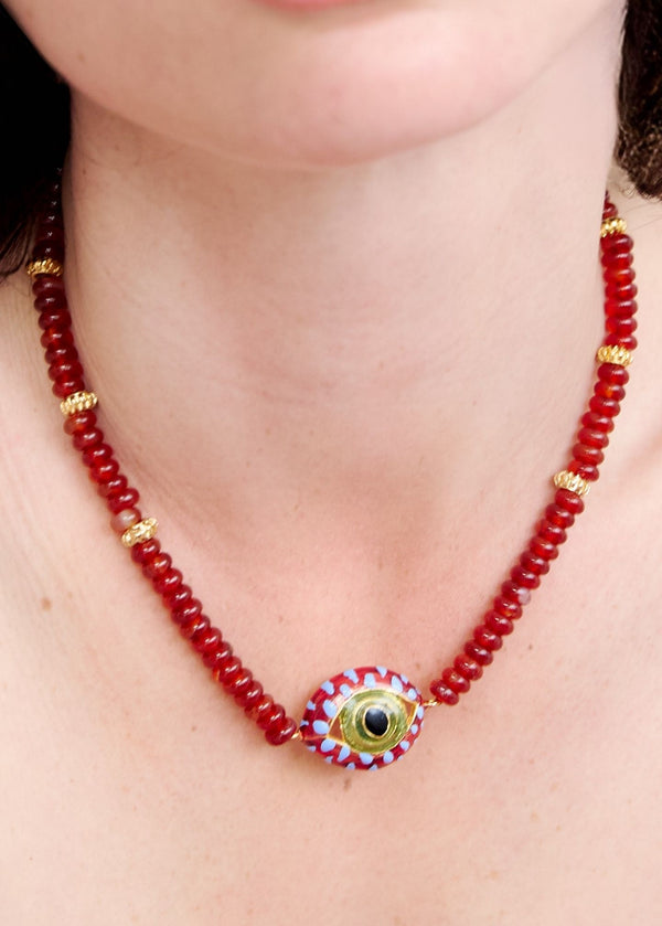 CAT DROP MIDI TERRACOTTA NECKLACE