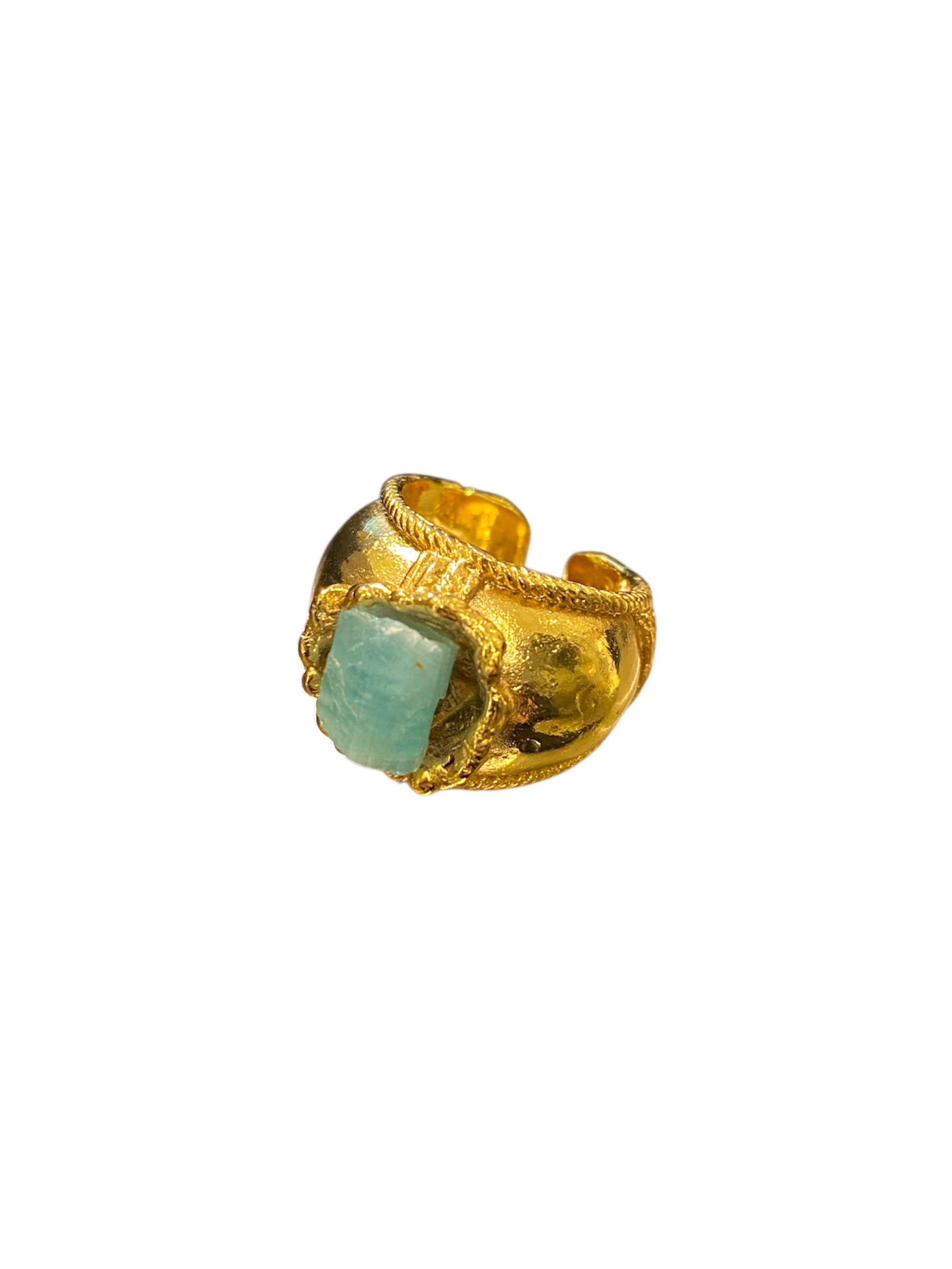 ANILLO MEDIA CAÑA ESMERALDA