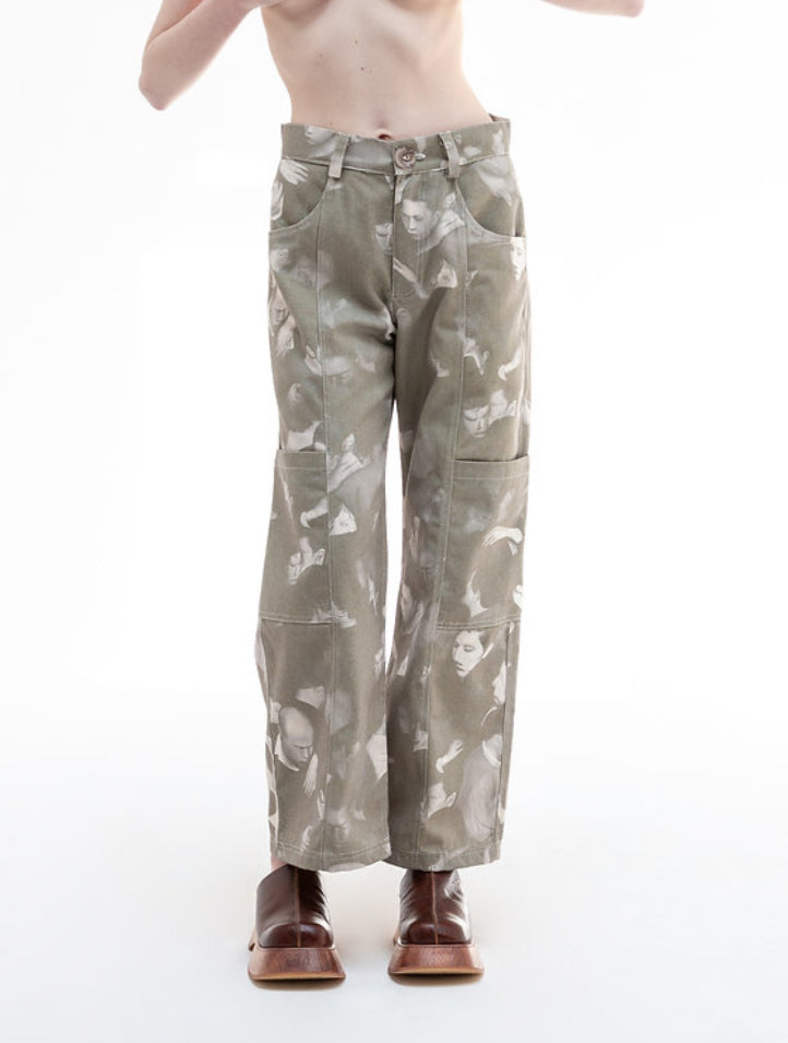 WIDE LEG CARGO TROUSERS