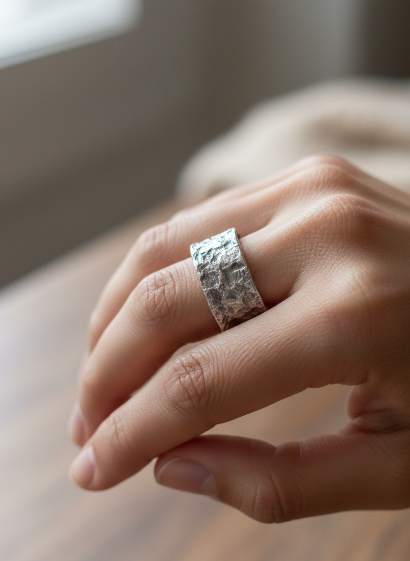 ANILLO ANCHO TEXTURA PLANO